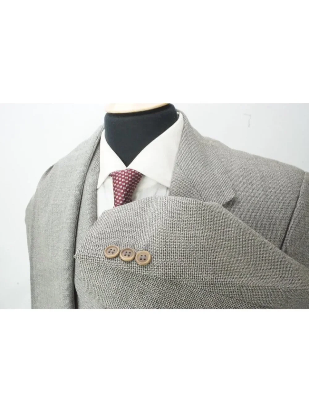 Ermenegildo Zegna Gray Black Tweedy Wool 2 Pc Suit Jacket Pants Sz 42R US NEW